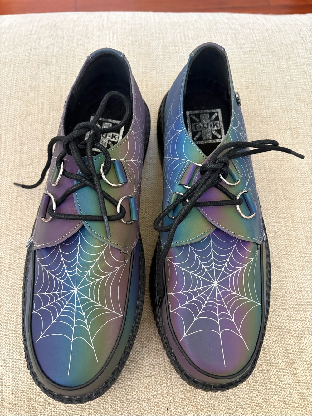 T.U.K Midnight Chameleon Spiderweb Glow Viva Mondo Creeper